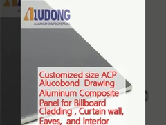 Đơn vị hóa kích thước ACP Alucobond vẽ bảng kết hợp nhôm cho tấm bảng, tường rèm, cửa sổ và trang trí nội thất, nơi trú ẩn trong nhà
