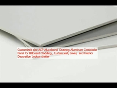 Đơn vị hóa kích thước ACP Alucobond vẽ bảng kết hợp nhôm cho tấm bảng, tường rèm, cửa sổ và trang trí nội thất, nơi trú ẩn trong nhà