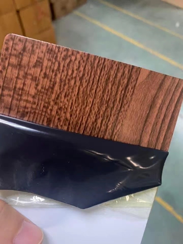 Bảng điều khiển bằng nhôm nhựa Cherry Oak Màu gỗ óc chó để trang trí tường nội thất