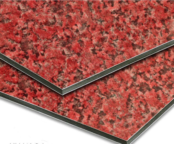 Kiểm soát chất lượng nghiêm ngặt Marble Gtain Aluminium Panel ACM/ACP 1250*2500mm, Gloss cao, chống cháy cho trang trí tàu điện ngầm Chất lượng hàng đầu