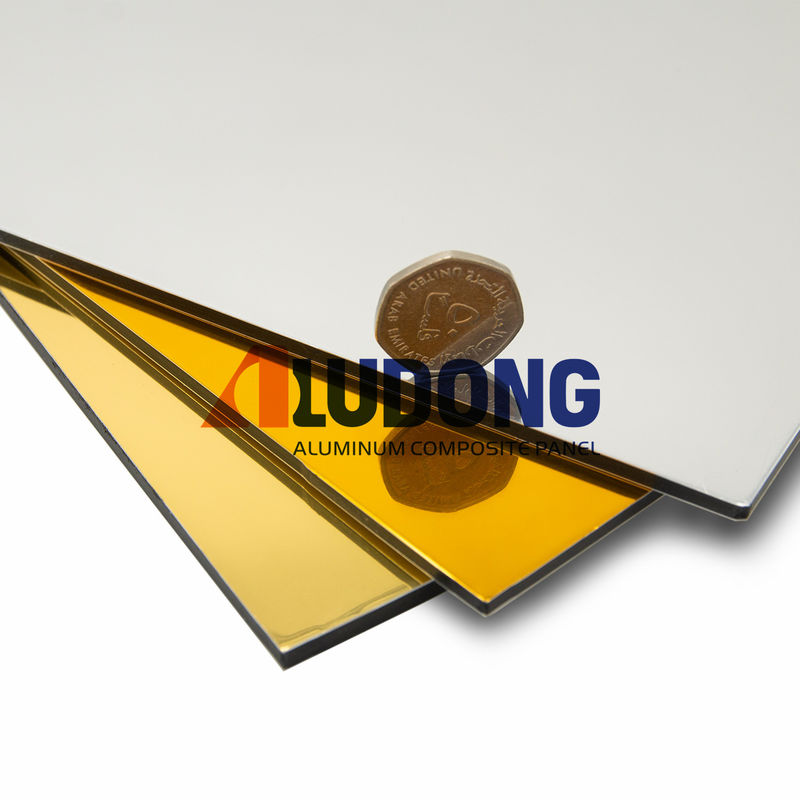 High Gloss Mirror ACP Panel, Nội địa& Nhập khẩu Đức Mirror Aluminium Composite Panel cho Bức tường và trang trí nội thất