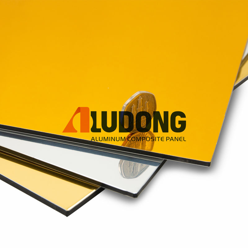 High Gloss Mirror ACP Panel, Nội địa& Nhập khẩu Đức Mirror Aluminium Composite Panel cho Bức tường và trang trí nội thất