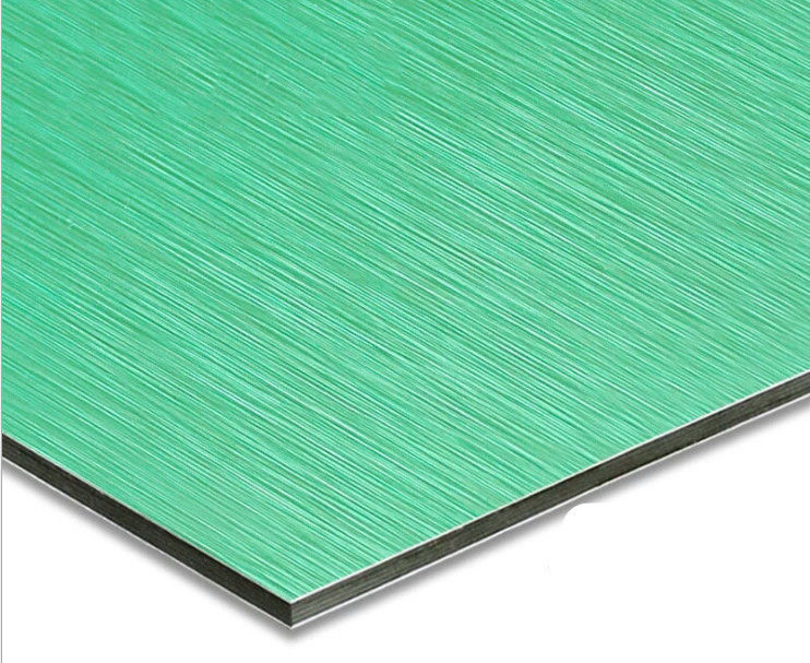 Trong kho 1220 * 2440mm Panel nhôm chải PVDF phủ, chống thời tiết cho bức tường rèm ISO 9001Factory
