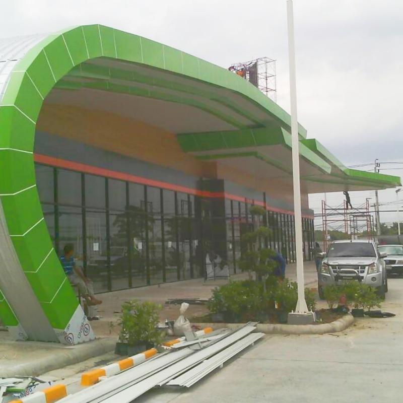 1500 * 5000 * 4mm PVDF Aluminium Composite Panel Acm cho tường rèm và lớp phủ bên ngoài