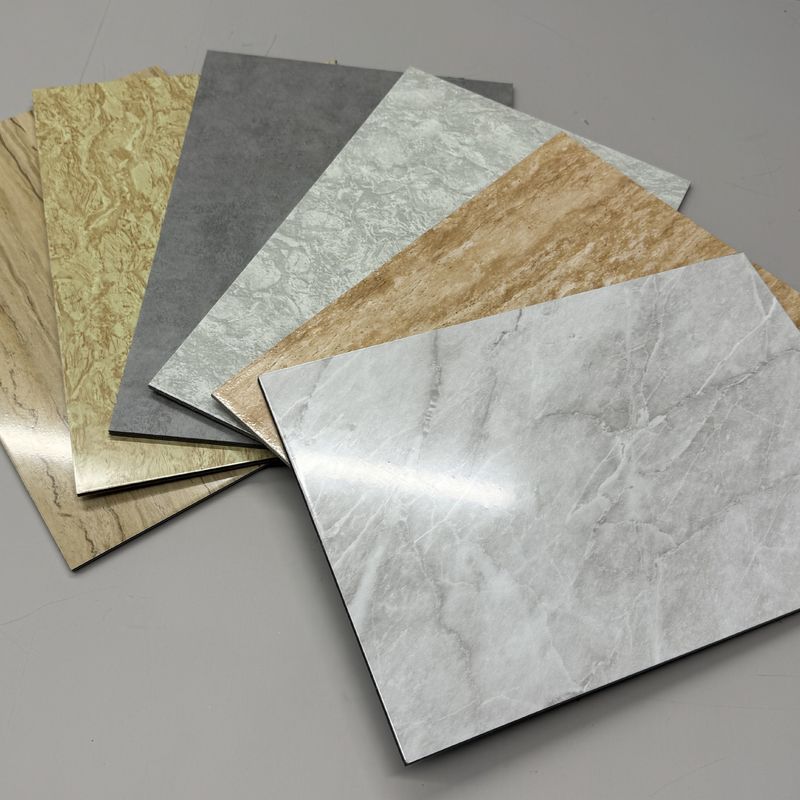 Trong kho 1220 * 2440mm Marble Aluminium Panel PVDF phủ, cách nhiệt & chống tia UV cho tường rèm chứng nhận CE