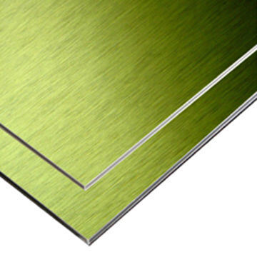 Trong kho 1220 * 2440mm Panel nhôm chải PVDF phủ, chống thời tiết cho bức tường rèm ISO 9001Factory