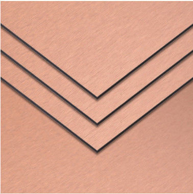 Trong kho 1220 * 2440mm Panel nhôm chải PVDF phủ, chống thời tiết cho bức tường rèm ISO 9001Factory
