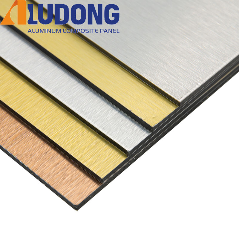 Quảng cáo PE lõi 0.3mm ACP Alucobond vẽ nhôm bảng kết hợp cho màn tường rèm cửa trong nhà