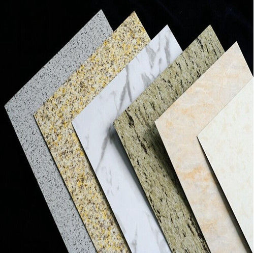 4mm PVDF Aluminium Composite Panel High Gloss Marble Grain Finish Alucobond Panel cho khách sạn sang trọng
