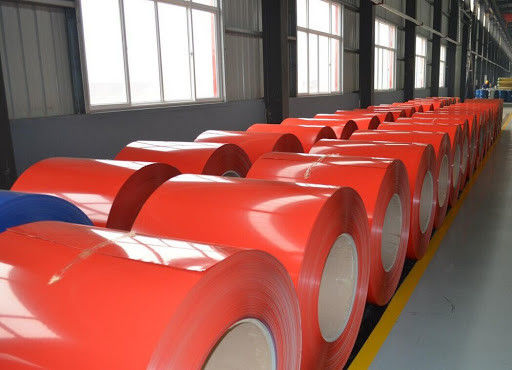 Cuộn nhôm tráng phủ màu pha sẵn ID 405 505 bằng Polyester PVDF Nano Coating